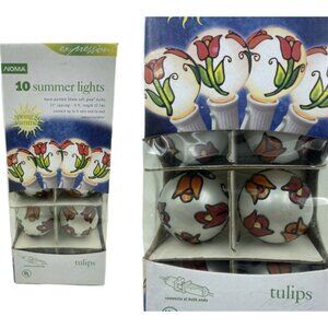 Tulips Flower String Lights In/Outdoor NOMA Party Patio Camp Tiki Garden